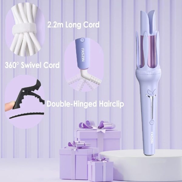 Hair Curler, 32mm Automatic Curling Iron, 3 Adjustable Temperatures And 2 Timer Reminders, Automatic Curling Iron For Long Hair, Double Anti-scald Function, Australian Specification Plug, Suitable For Everyone
