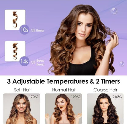 Hair Curler, 32mm Automatic Curling Iron, 3 Adjustable Temperatures And 2 Timer Reminders, Automatic Curling Iron For Long Hair, Double Anti-scald Function, Australian Specification Plug, Suitable For Everyone
